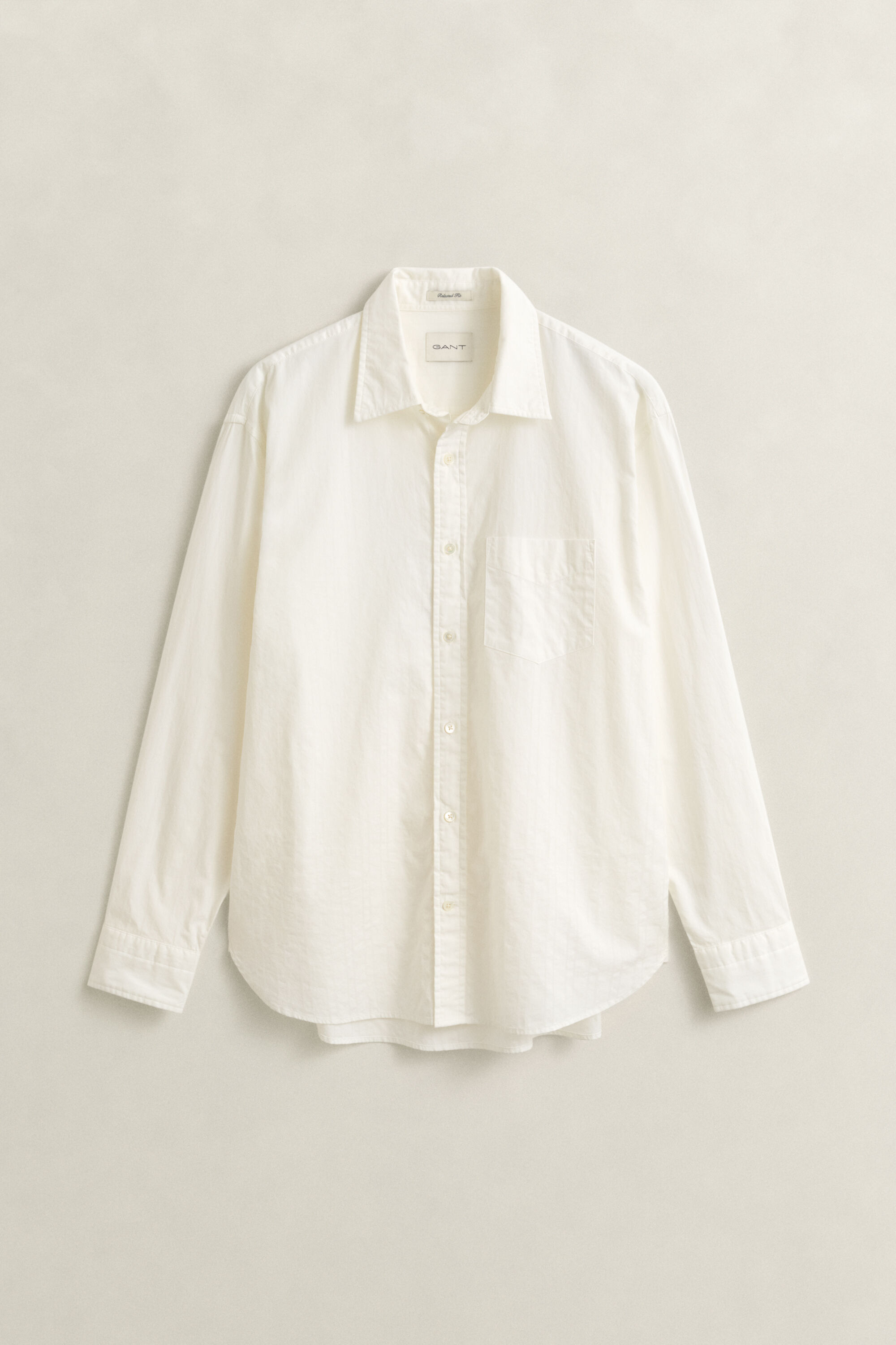 Relaxed fit dobby-stribet skjorte