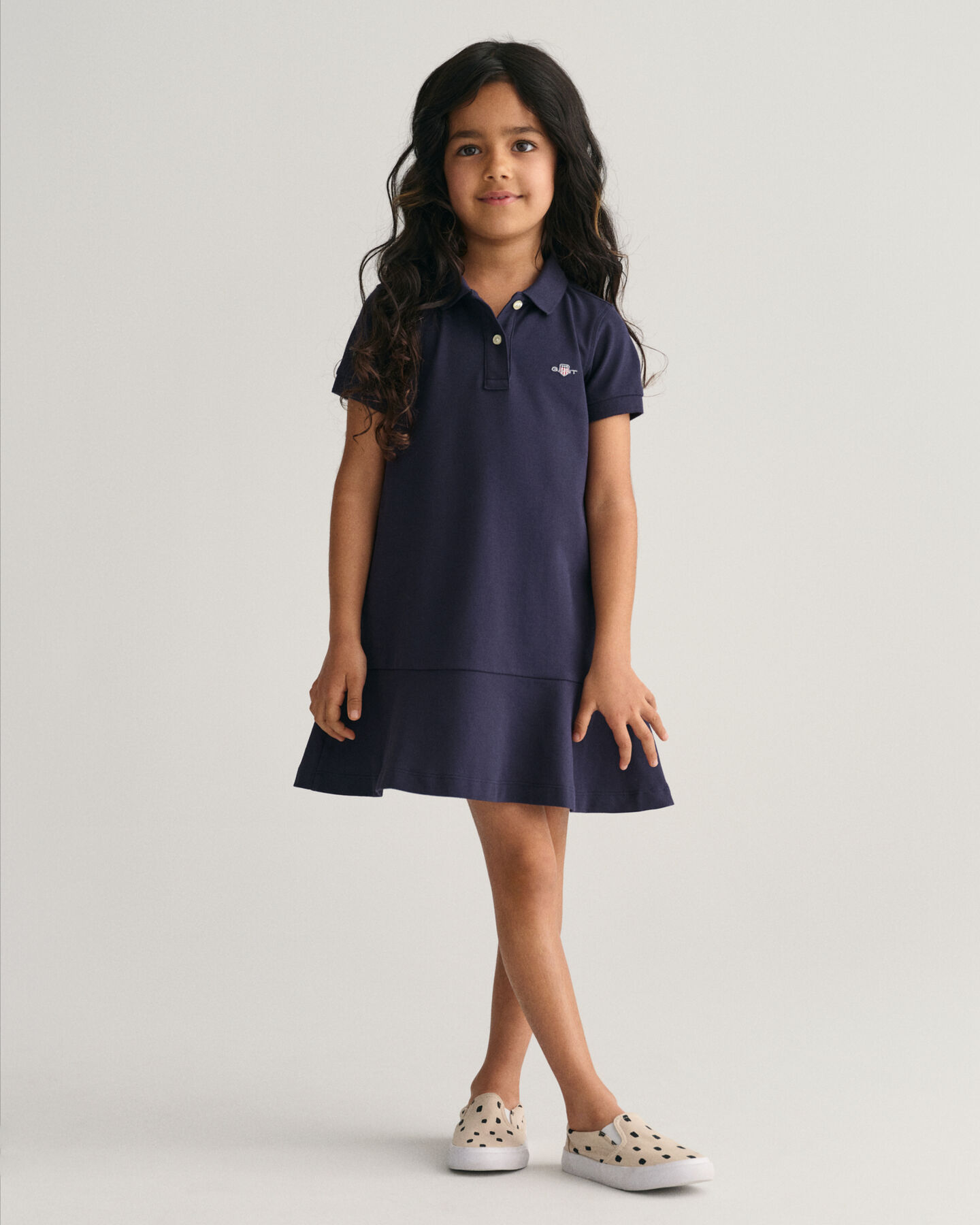 Girls piqu&eacute; fl&aelig;sekjole med korte &aelig;rmer