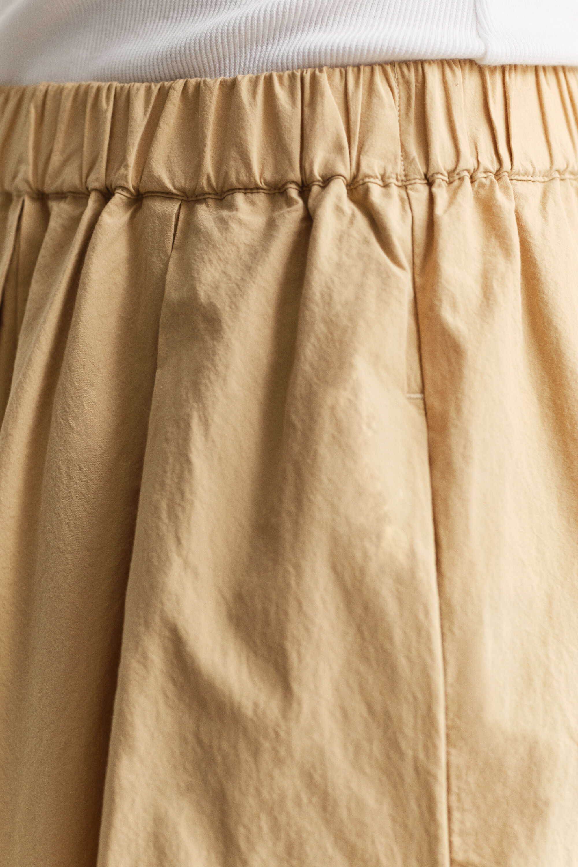 Midi nederdel af poplin