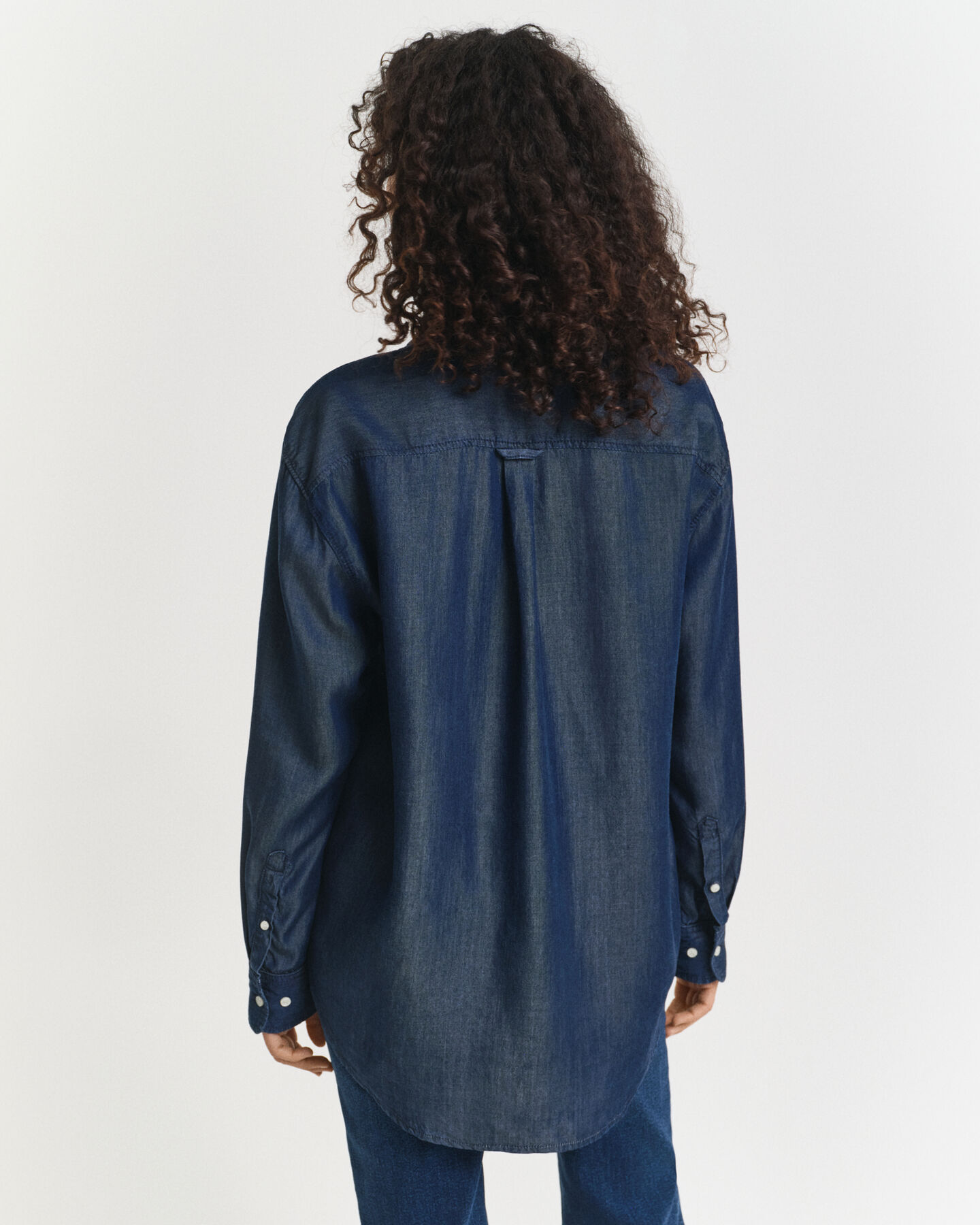 Relaxed fit indigo-skjorte