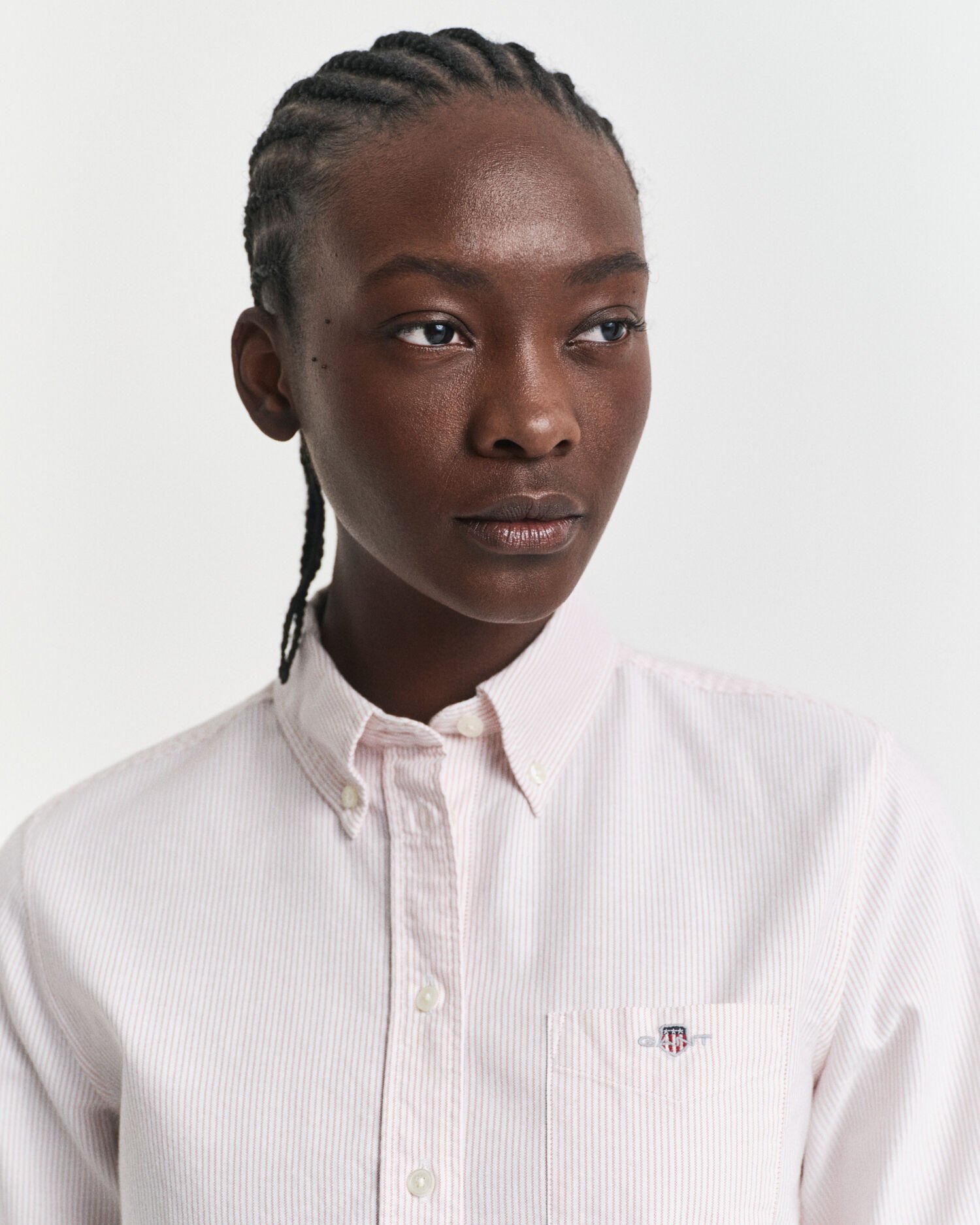 Regular fit klassisk stribet Oxford-skjorte