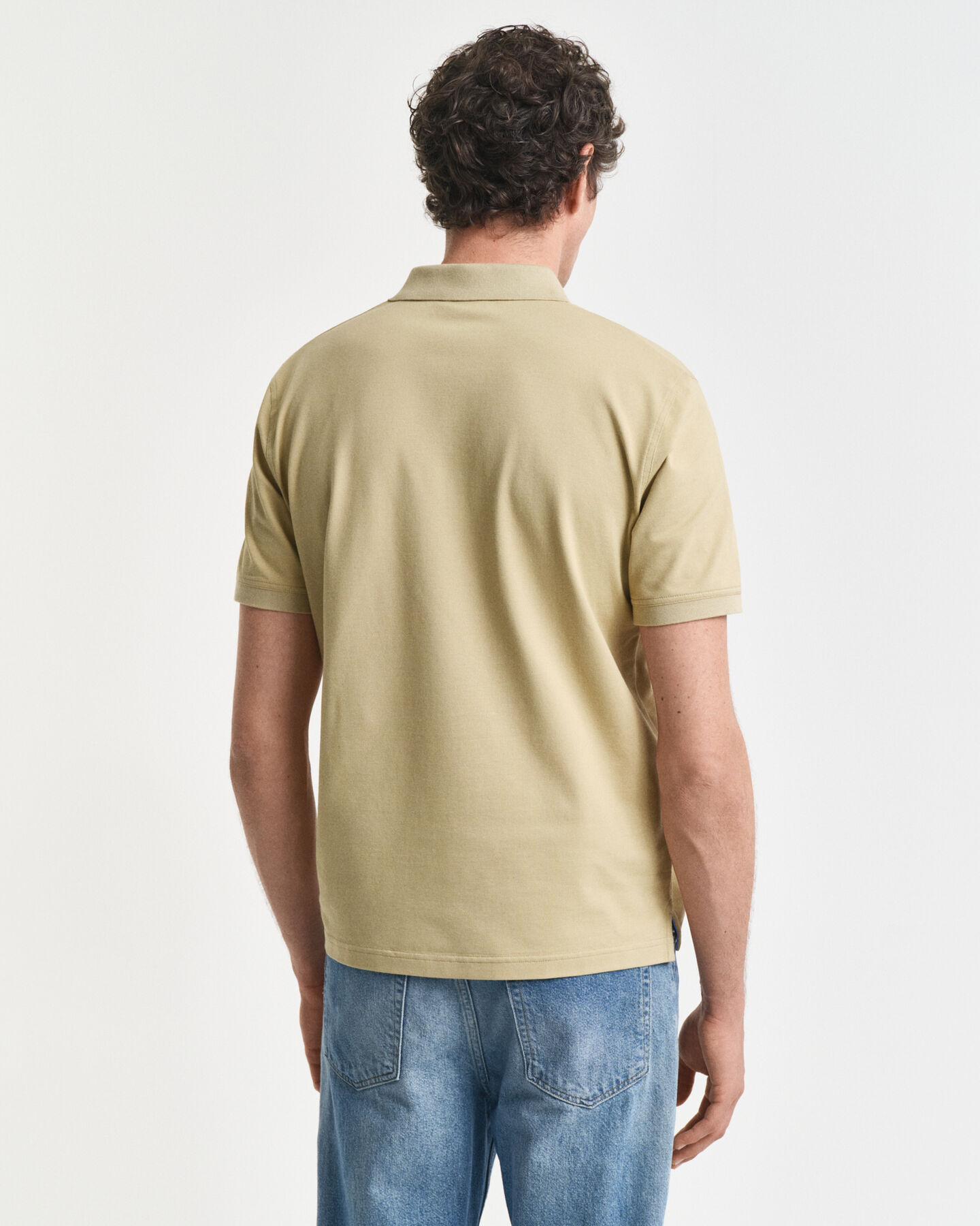 Kontrastfarvet piqué poloskjorte