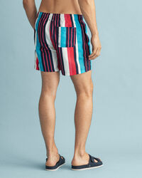 Classic fit badeshorts med stribet tryk