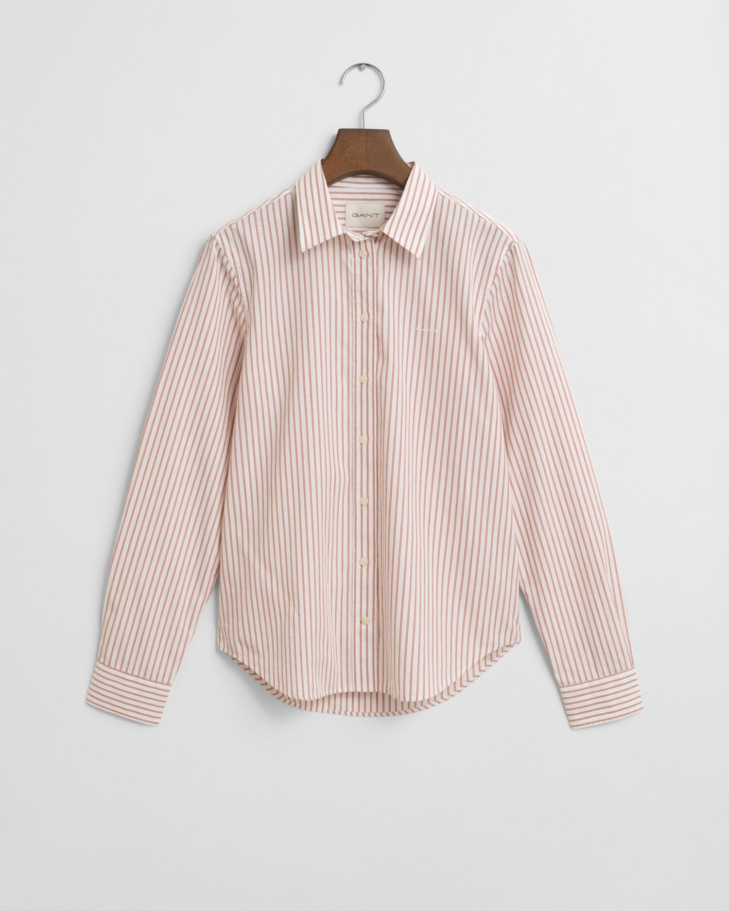 Regular fit klassisk poplin-skjorte med striber