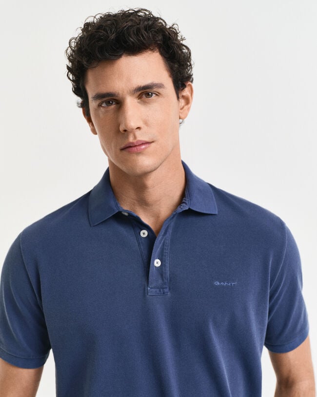 Sunfaded piqué poloskjorte