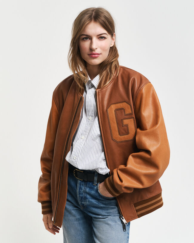 GANT Varsity Jacket af læder