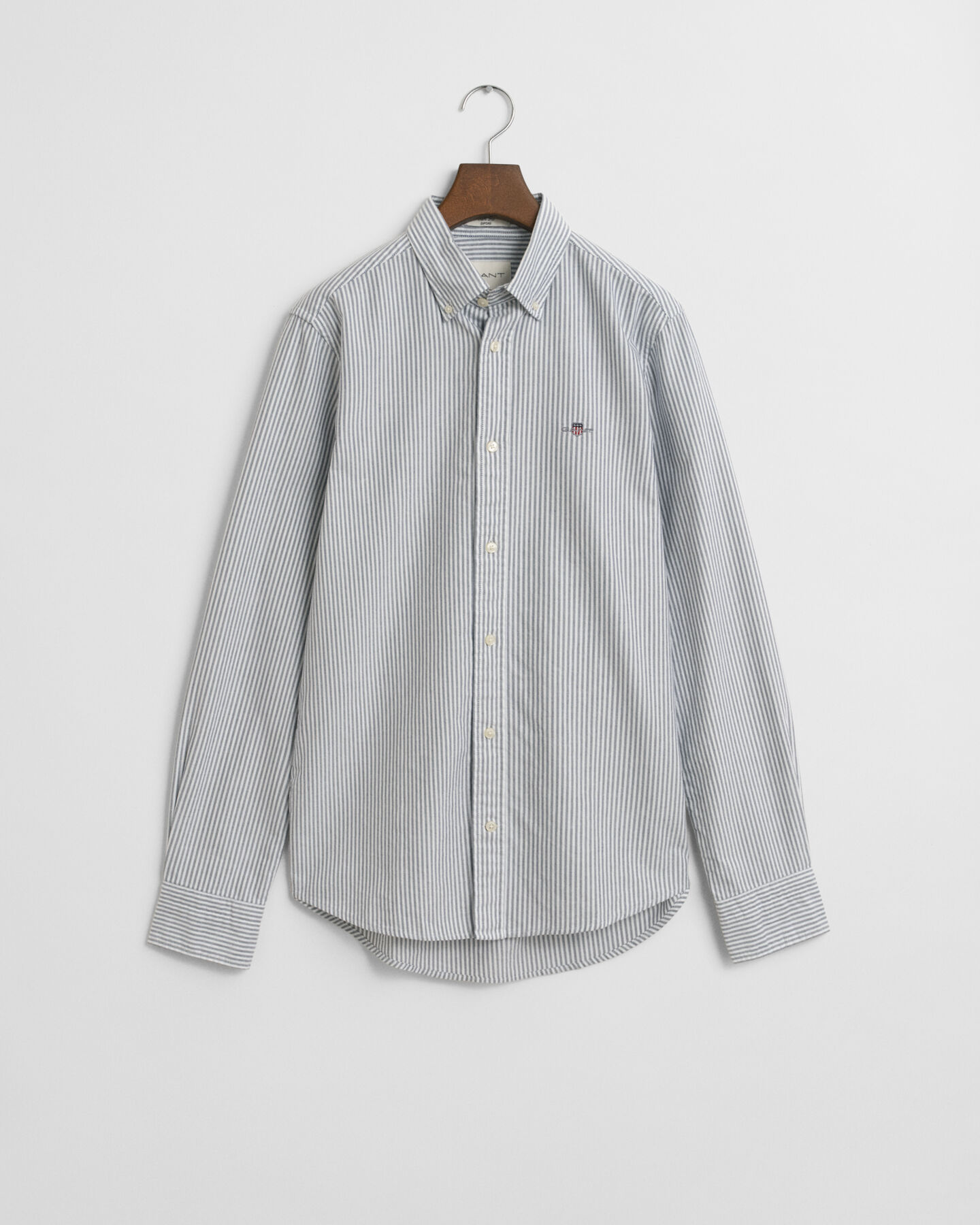 Slim fit klassisk bankerstribet Oxford-skjorte