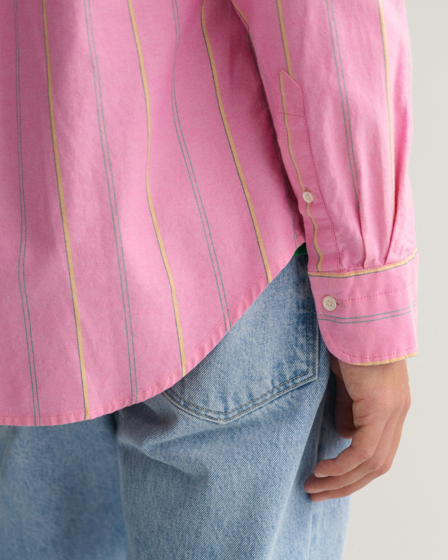 Regular fit stribet Archive Oxford-skjorte