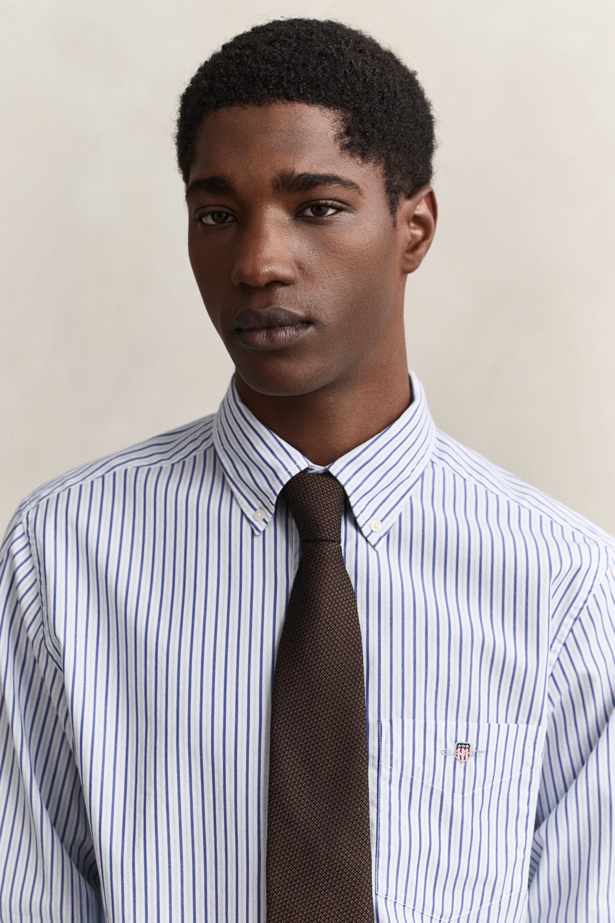 Stribet poplin-skjorte
