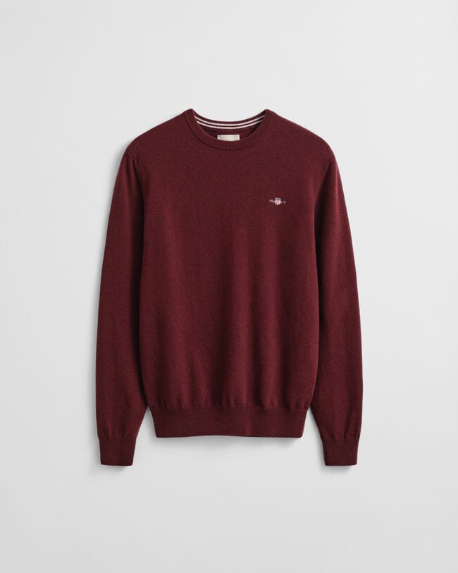 Crewneck sweater i ekstra fin lammeuld