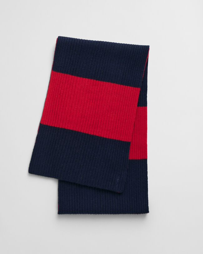 Strikket stribet halstørklæde