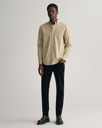 Regular fit poplin-skjorte med mikrotern