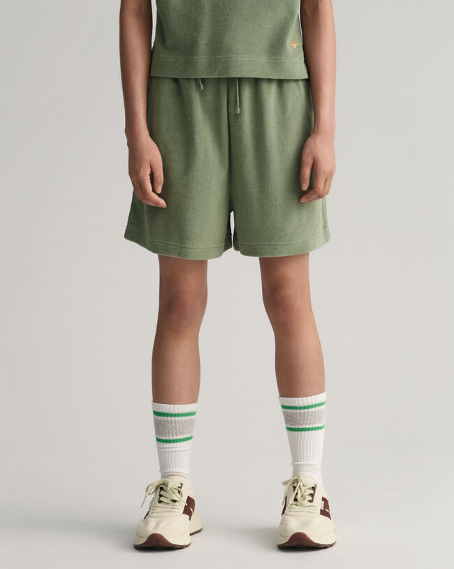 Teen Girls h&oslash;jtaljede shorts af Terry Cloth