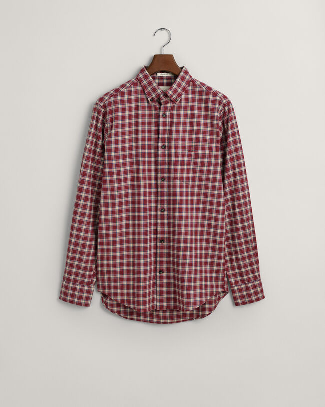 Regular fit flannelskjorte med mikrotern