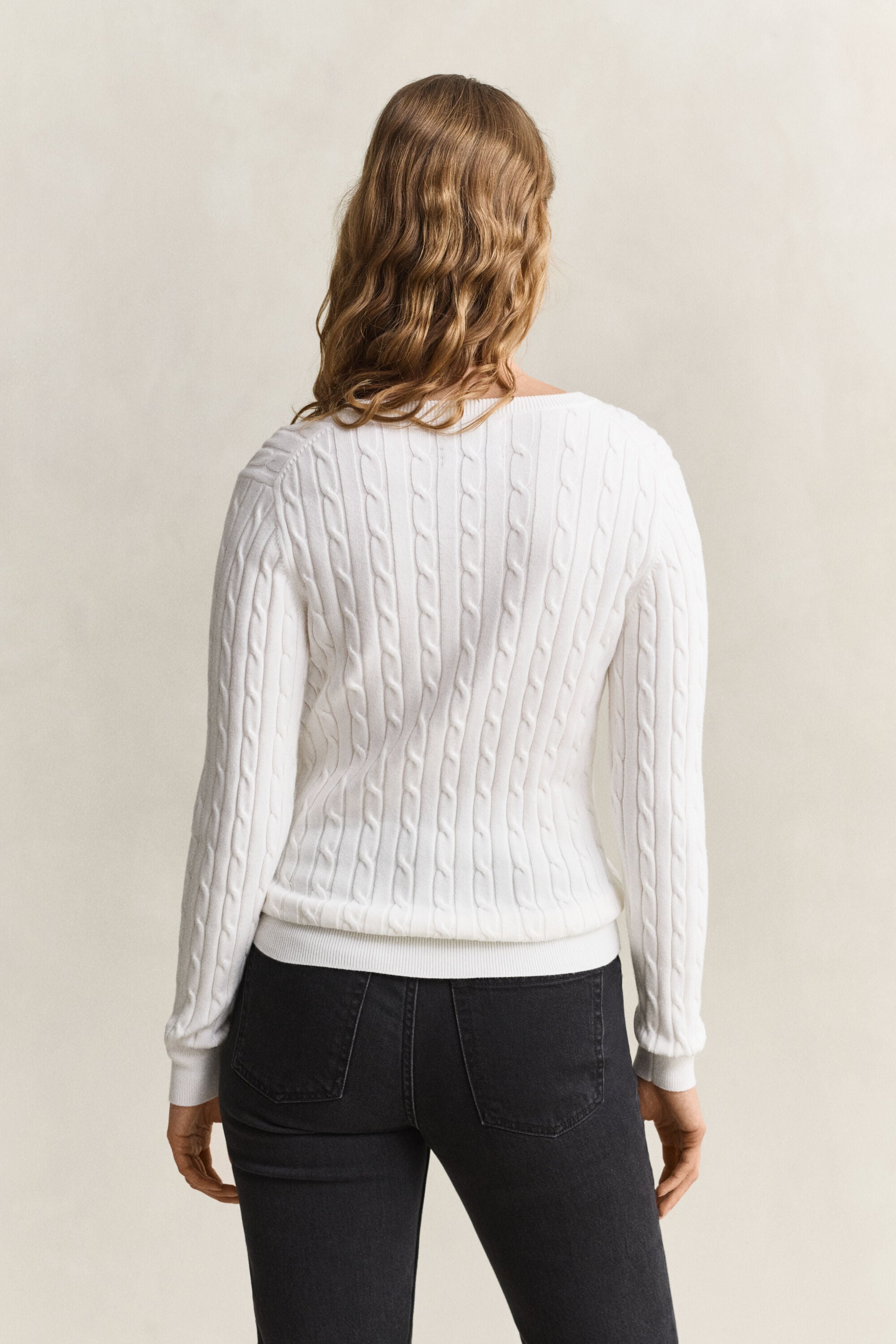 Classic sweater med kabelstrik