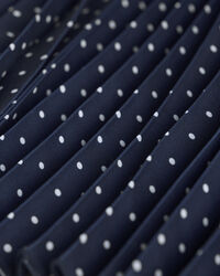 Plisseret nederdel med prikket tryk