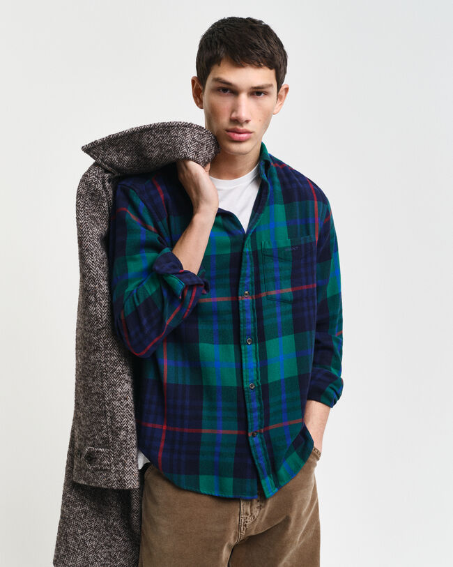 Regular fit ternet twillskjorte