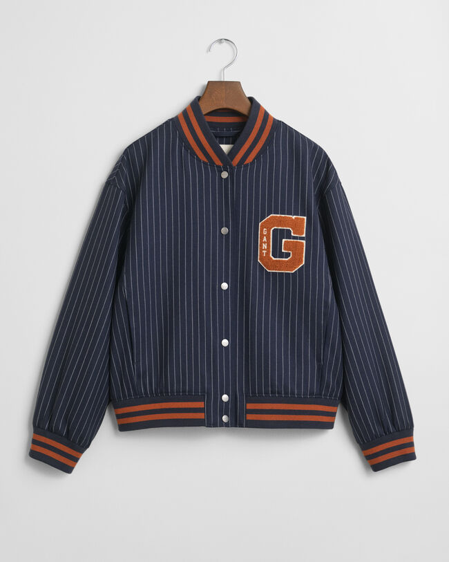 Nålestribet Varsity Jacket