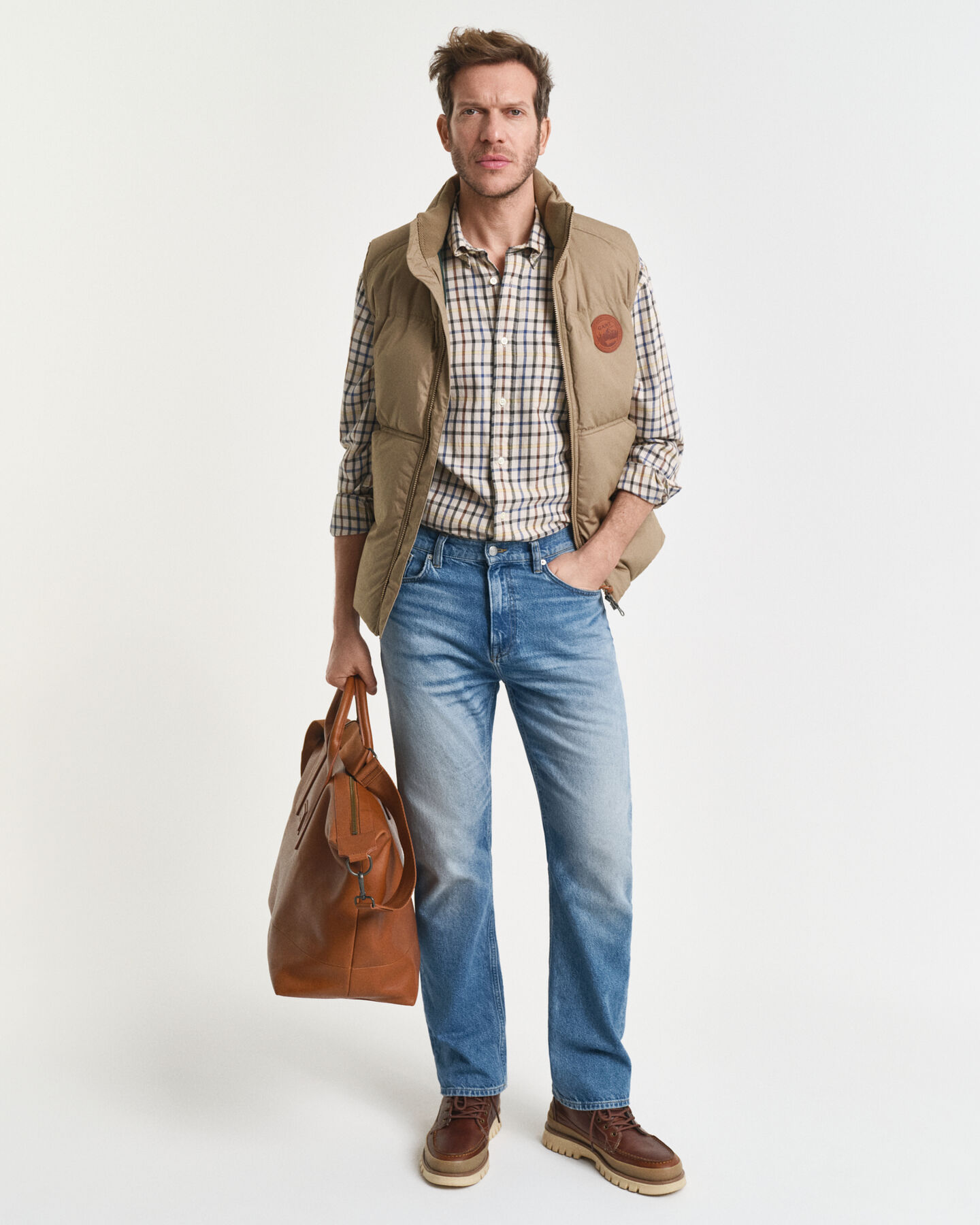 Relaxed fit ternet twillskjorte