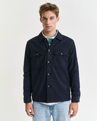 Regular fit overskjorte af bomuld og hør