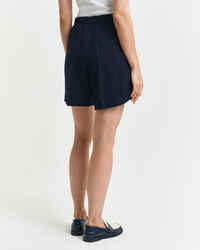 Relaxed fit pull-on shorts i hørblanding