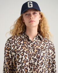 Relaxed fit Leopard modal skjorte
