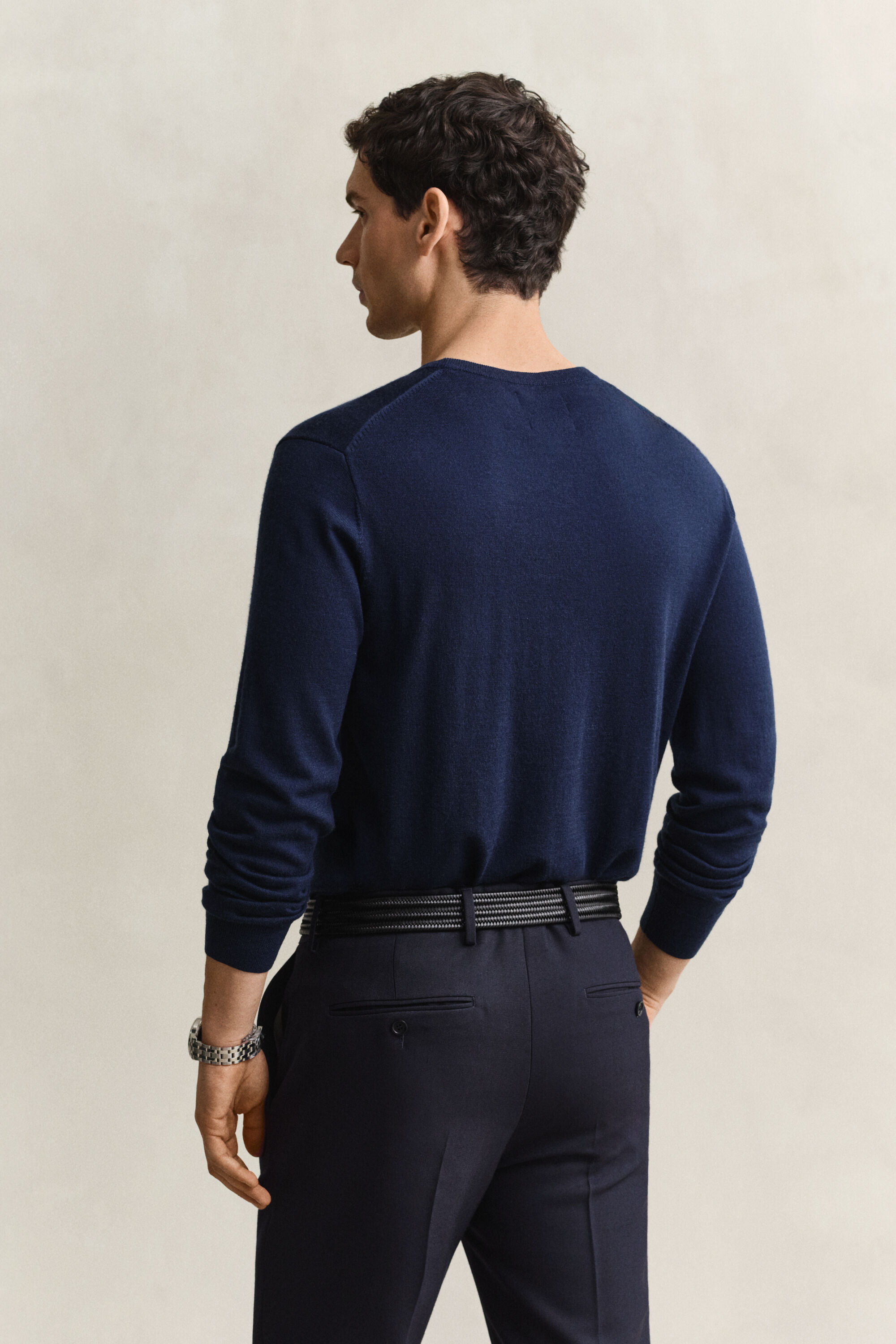 Crewneck sweater i merinould