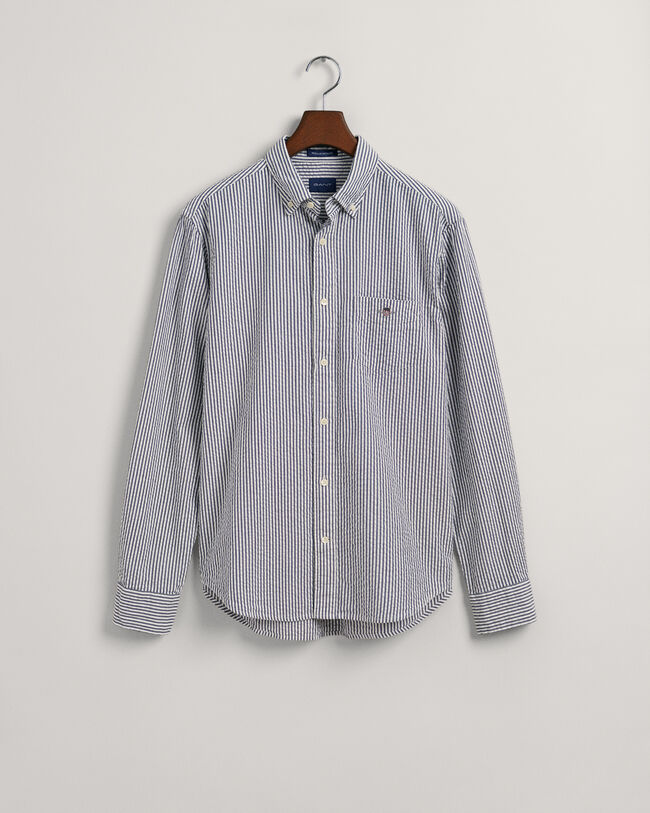 Regular fit seersucker-skjorte