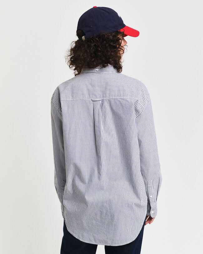 Relaxed fit Luxury Oxford skjorte med striber