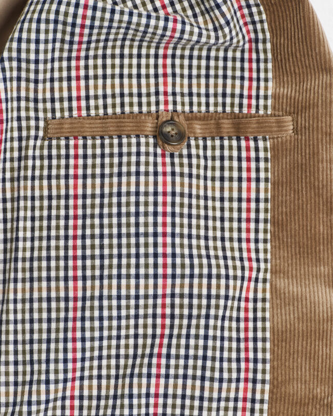 Harrington jakke i jernbanefløjl