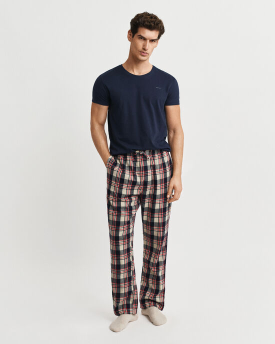Ternede pyjamasbukser i flannel