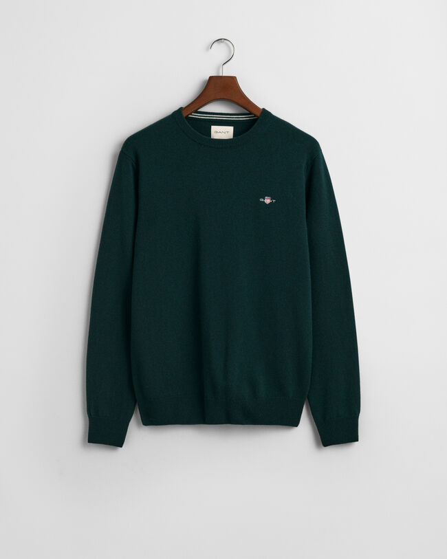 Crewneck sweater i ekstra fin lammeuld