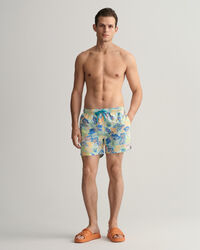Classic fit badeshorts med Tropical-tryk