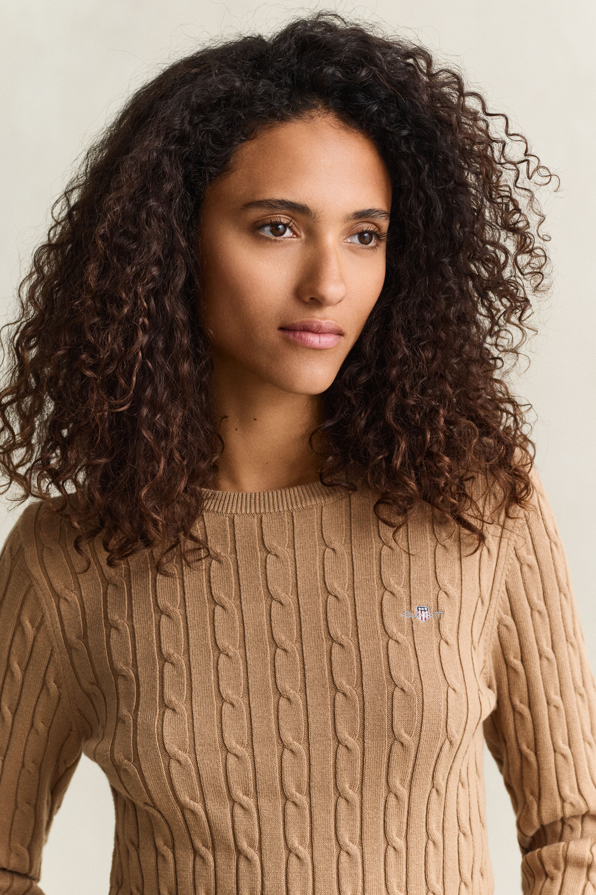 Classic sweater med kabelstrik