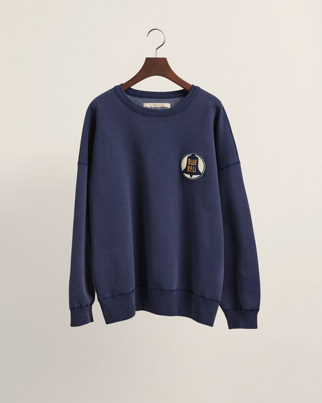 Wrangler x GANT sweatshirt med badge