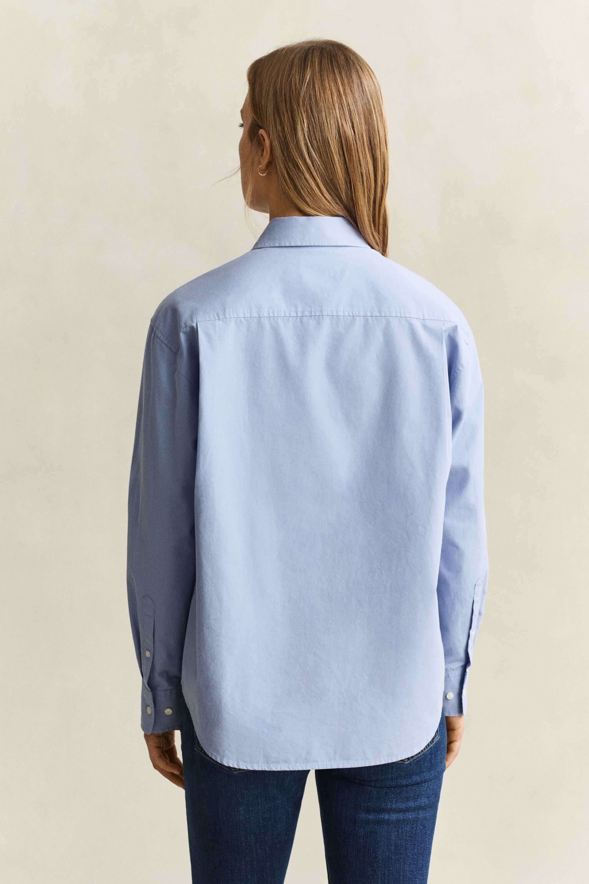 Relaxed poplin skjorte