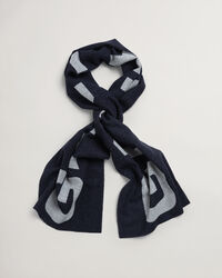 Kontrastfarvet uldhalstørklæde