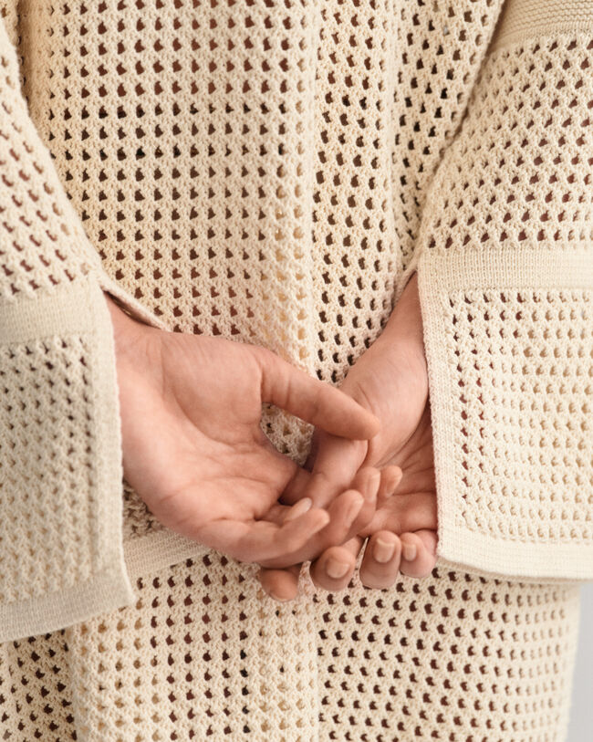 Rugger-kjole med åbent strik