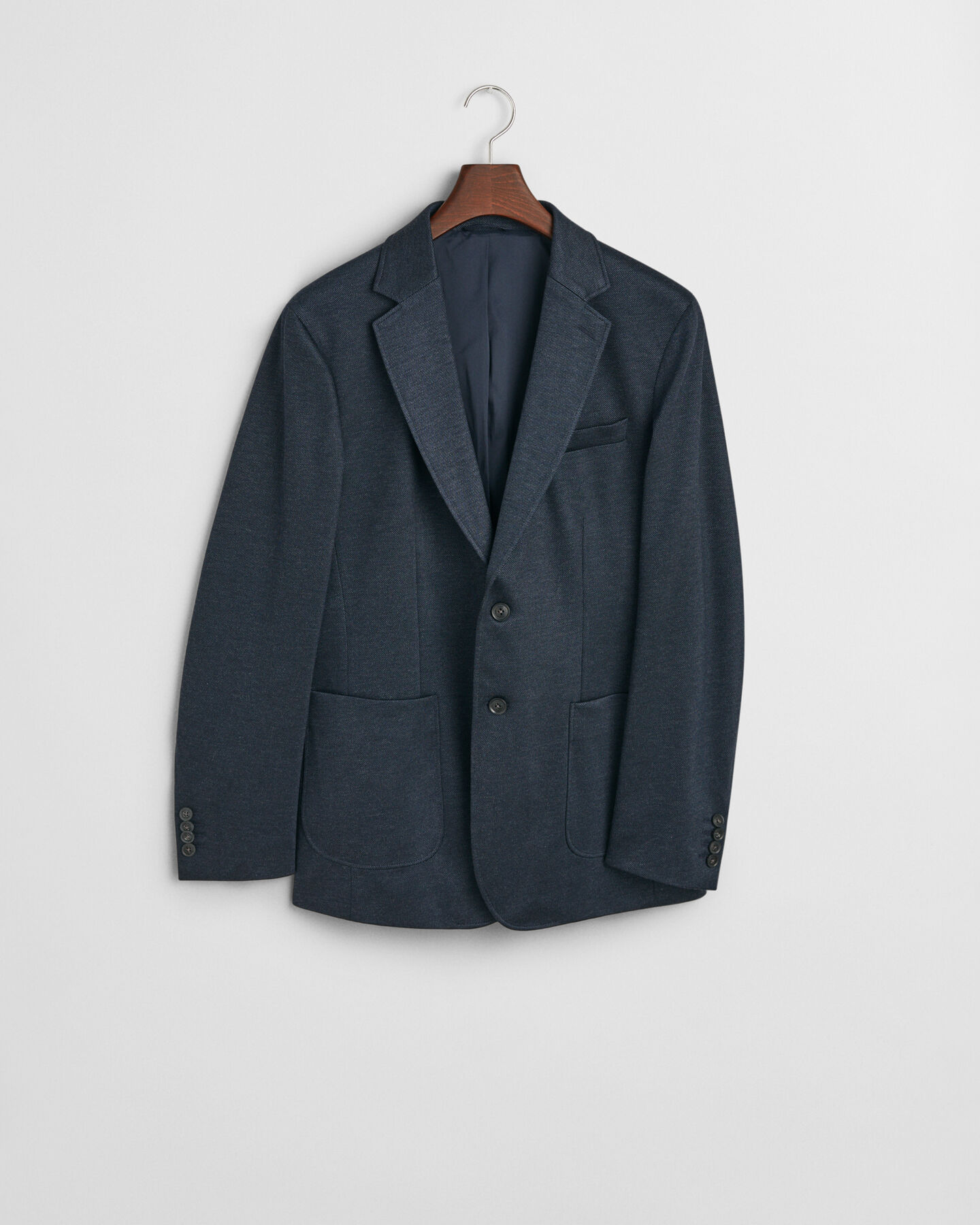 Tofarvet blazer i twill-jersey