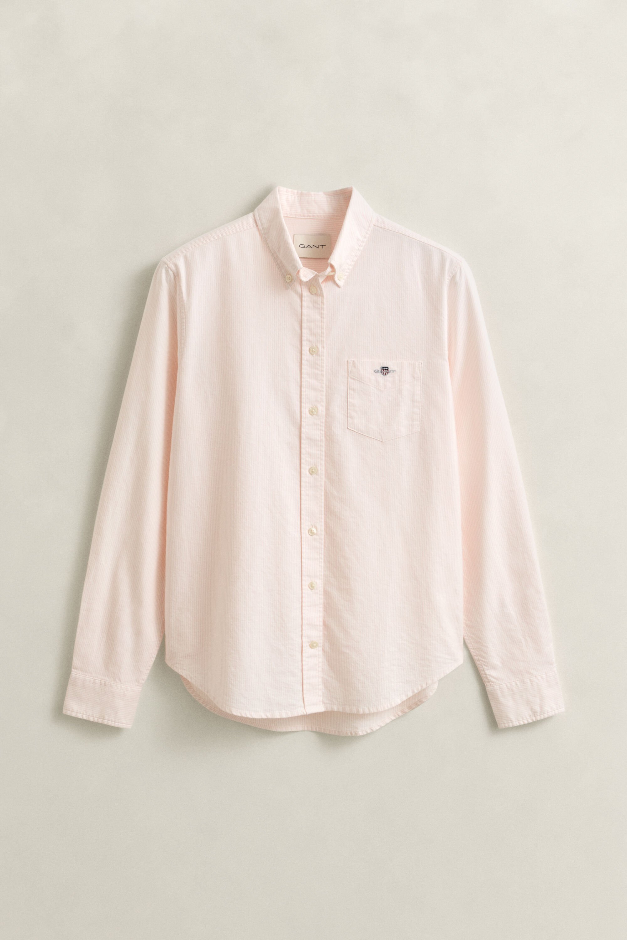 Regular fit klassisk stribet Oxford-skjorte