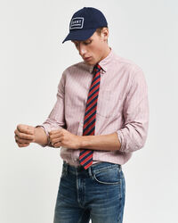 Regular fit klassisk stribet Oxford-skjorte