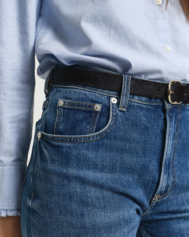 Jeans med lige ben og stræk