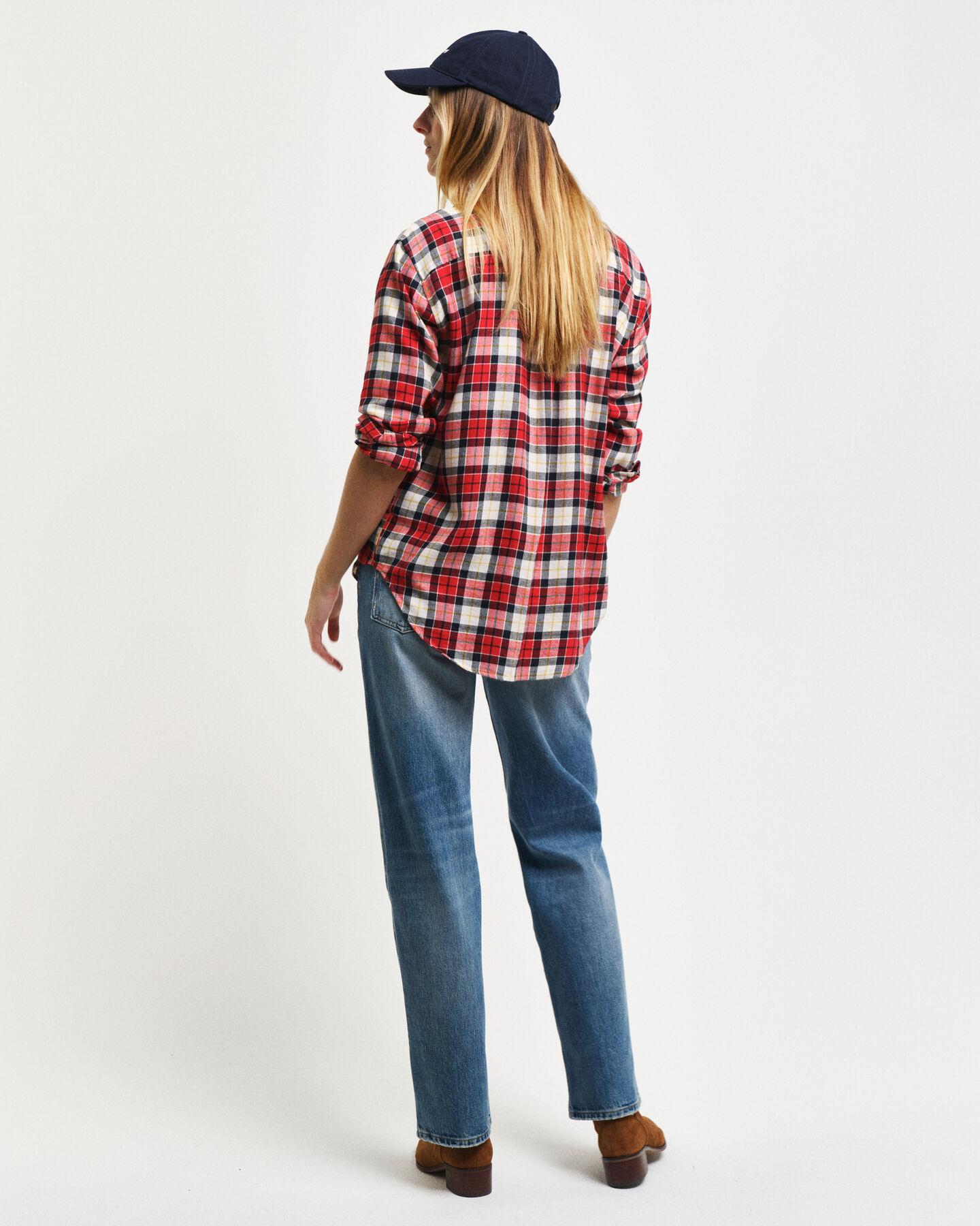 Relaxed fit ternet flannelskjorte