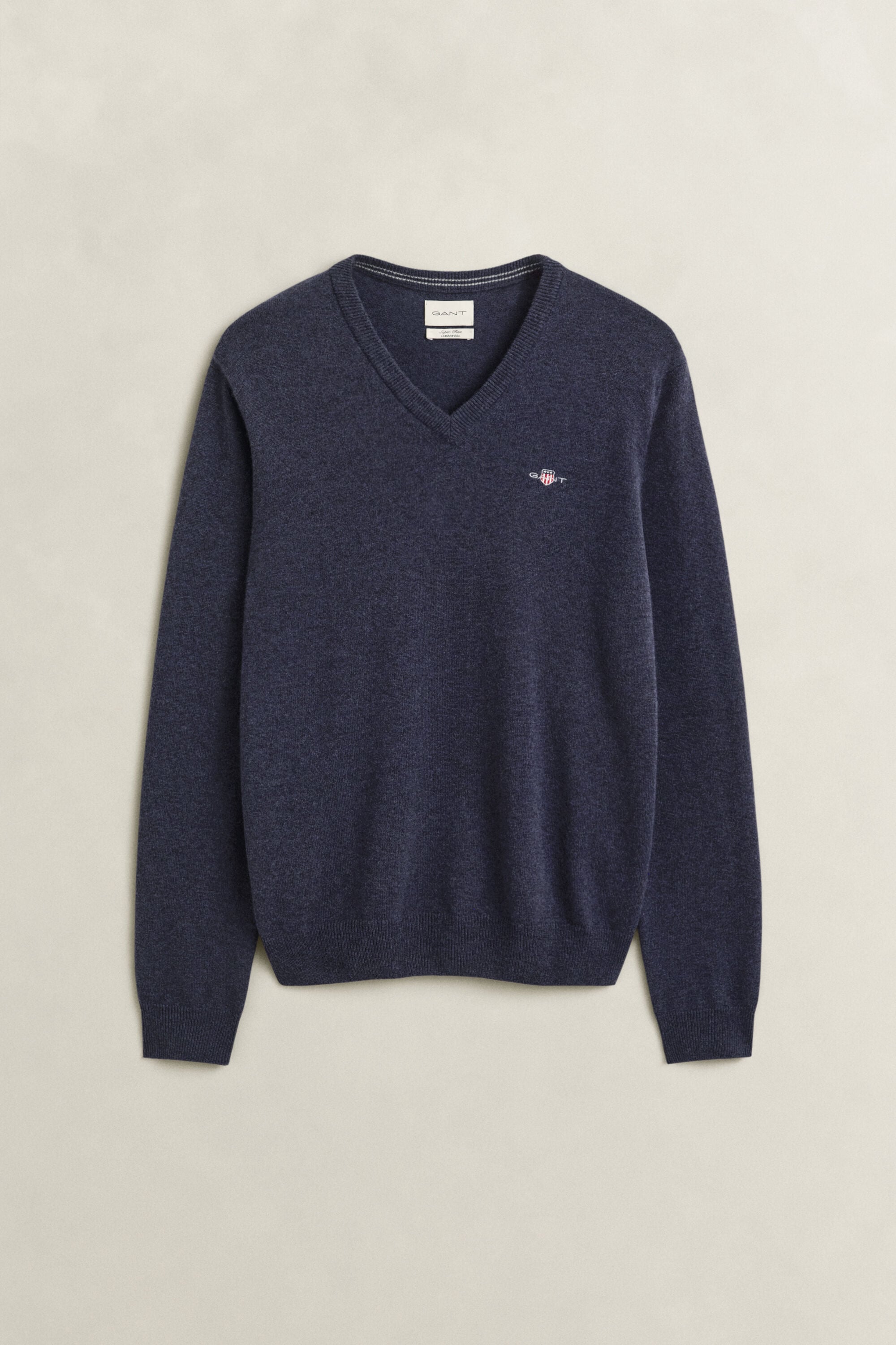 Sweater med V-hals i lammeuld