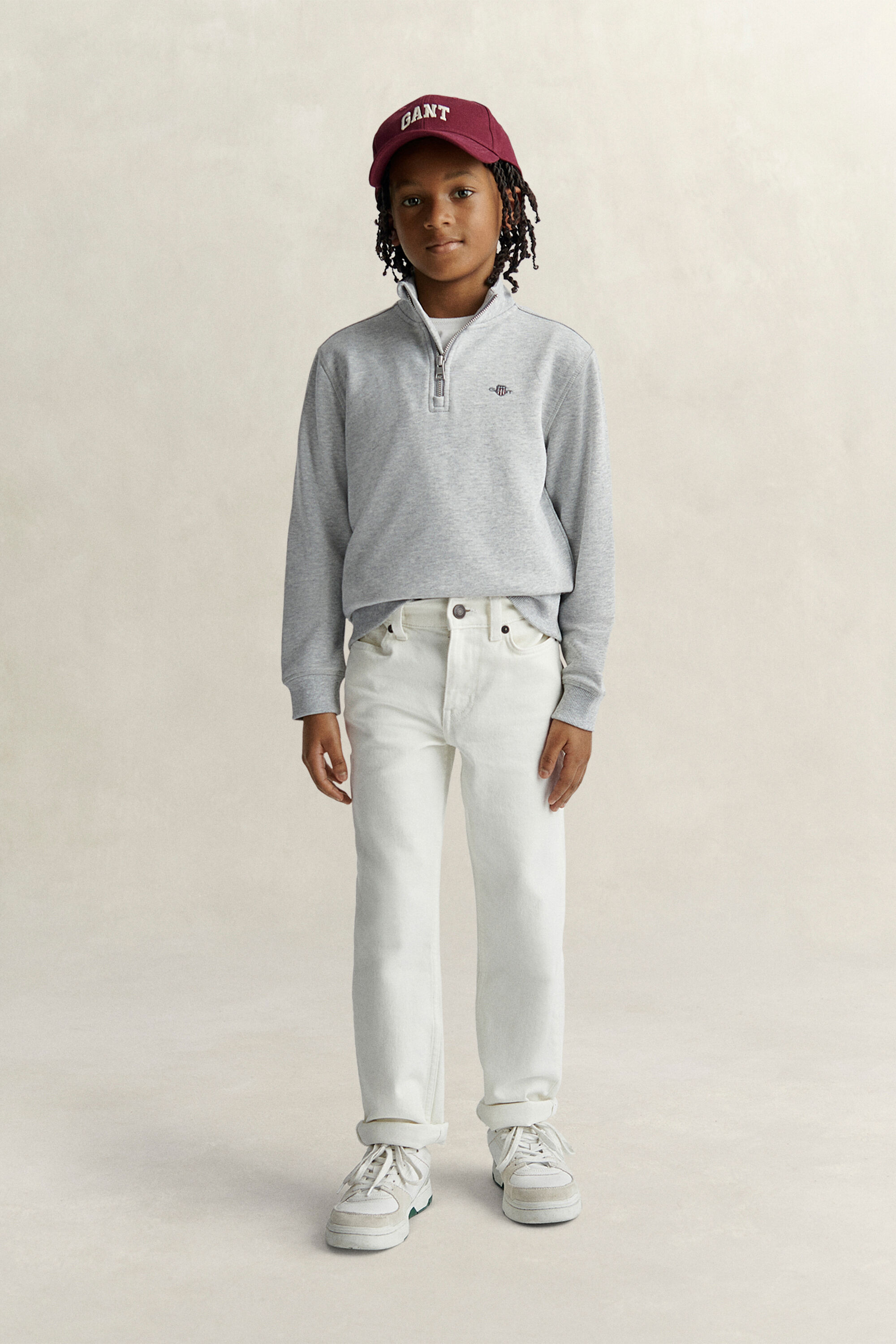 Teen Boys Shield sweatshirt med halv lynlås