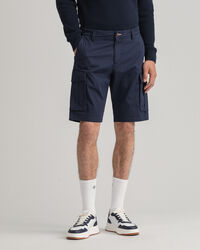 Relaxed fit cargoshorts af twill