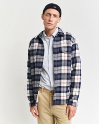 Regular fit fleece-foret overskjorte i flannel