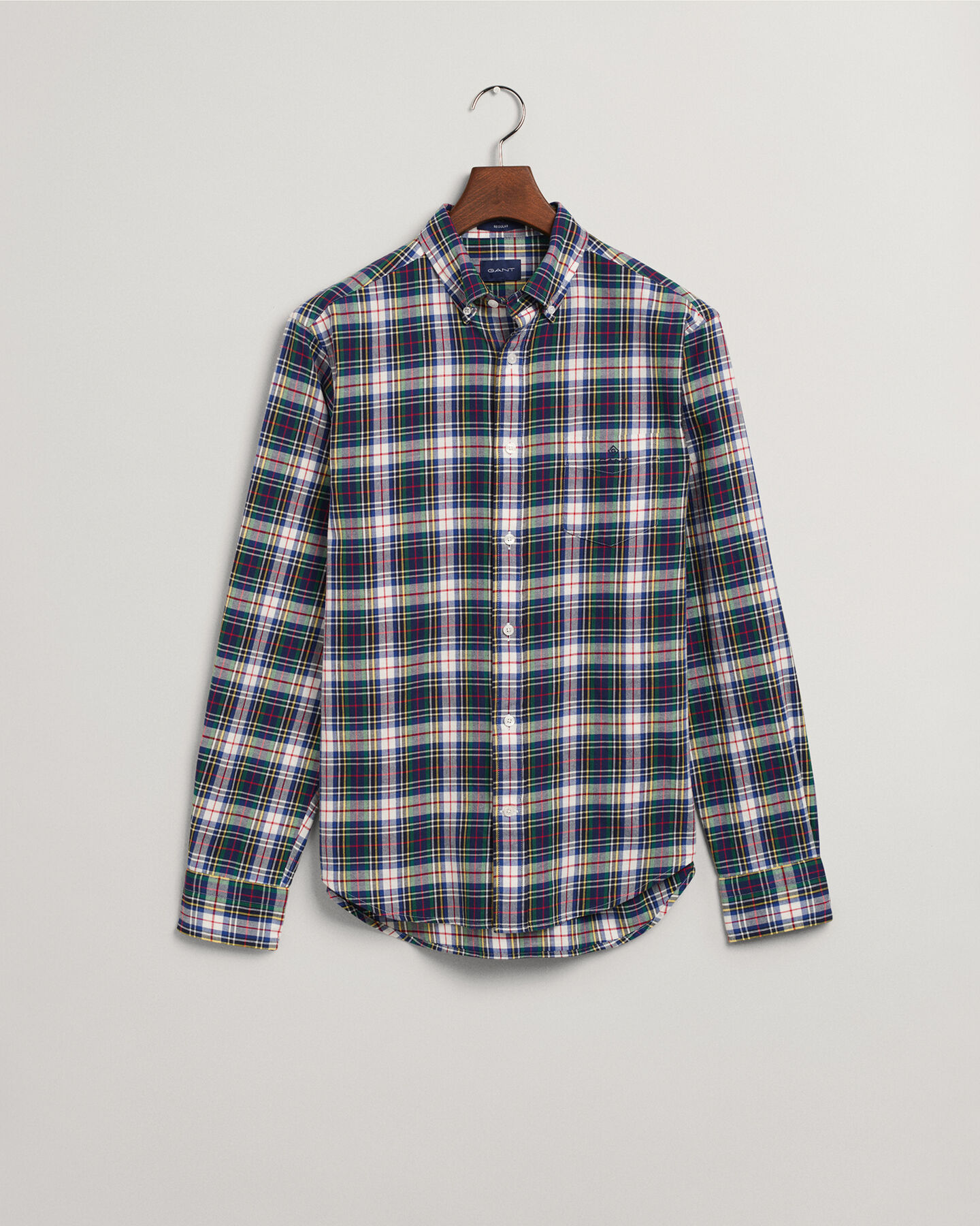 Regular fit skotskternet flannelskjorte