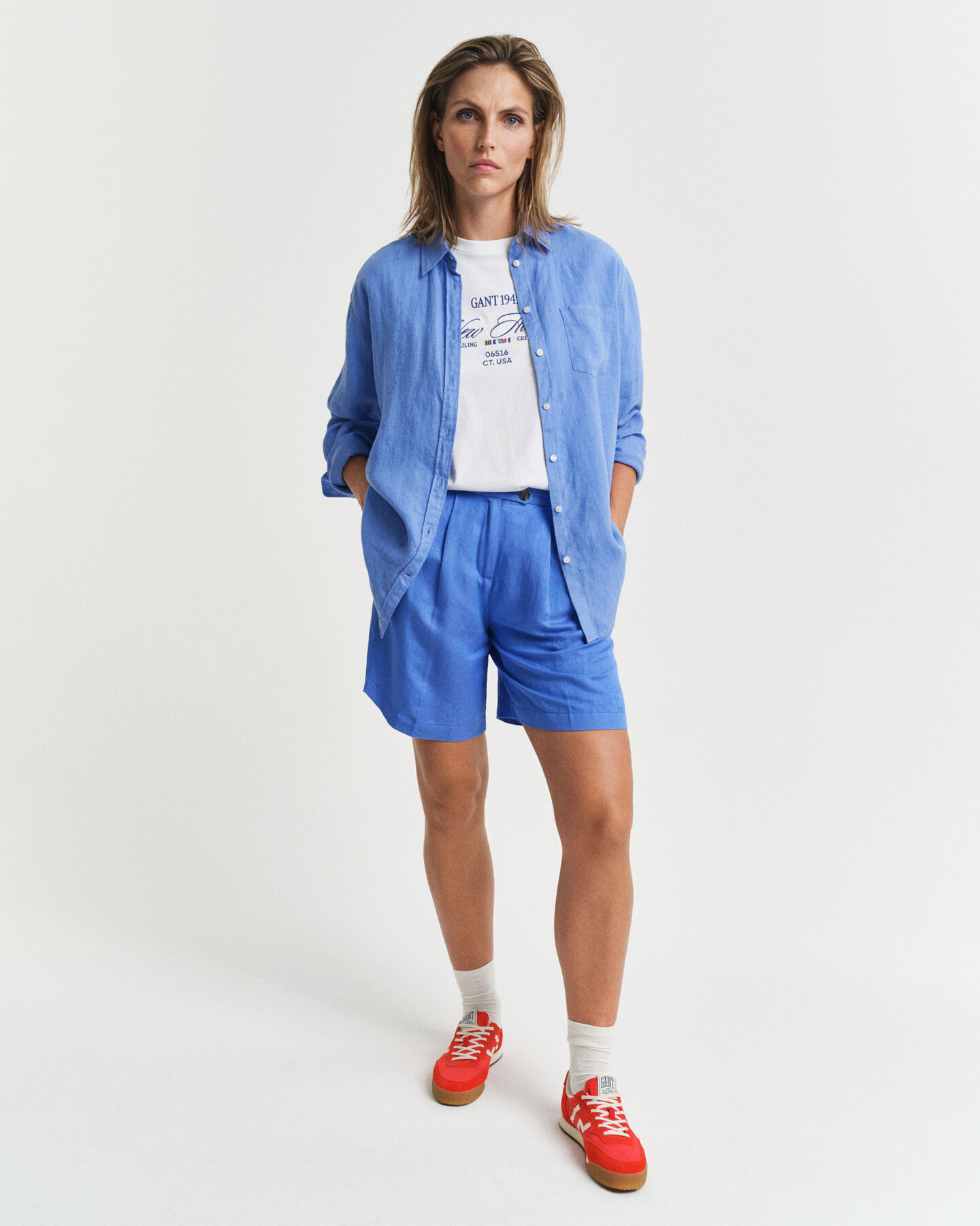 Skræddersyede shorts af hør