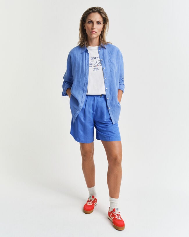 Skræddersyede shorts af hør